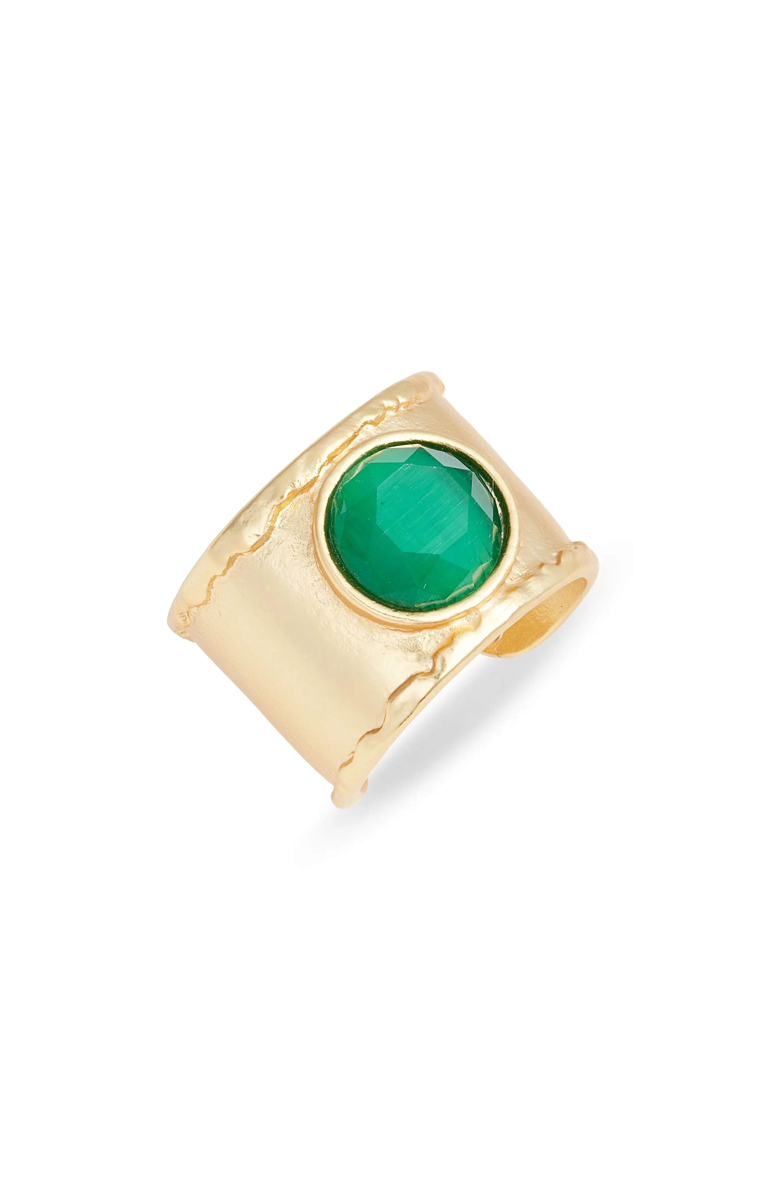 Karine Sultan Hand-Edge Glass Open Ring (Women) | Nordstrom | Nordstrom