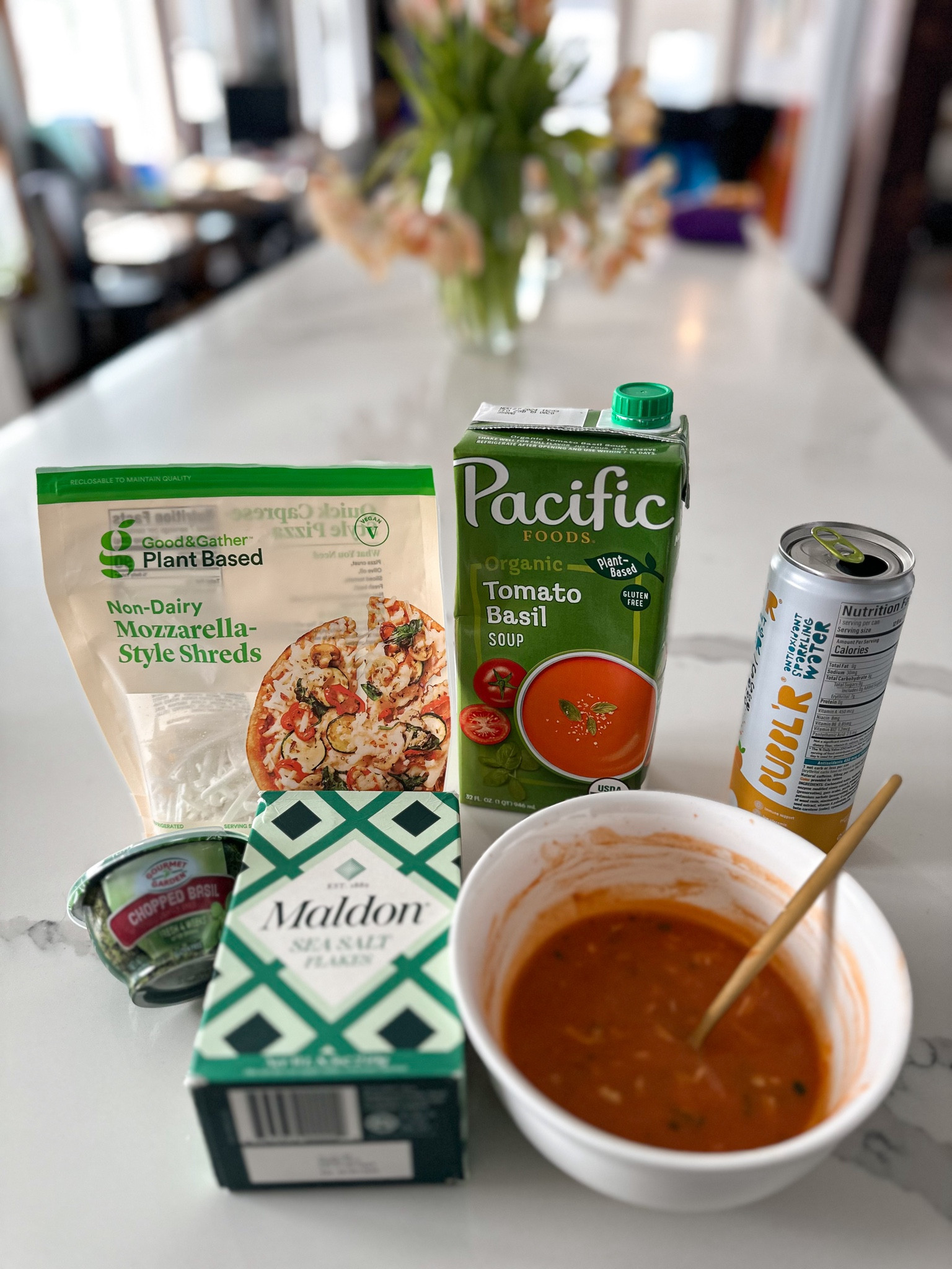 My favorite go-to Vegan Tomato Basil soup + passion fruit Bubbl’r 🍑🫶🍅

#LTKover40 #LTKsalealert #LTKhome