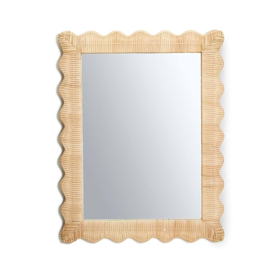 Two's Company Wicker Weave Hand-Crafted Rectangular Wall Mirror | Amazon (US)