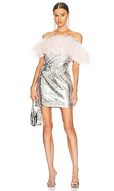 Bronx and Banco Lola Sequins Mini Dress in Silver & Rose from Revolve.com | Revolve Clothing (Global)