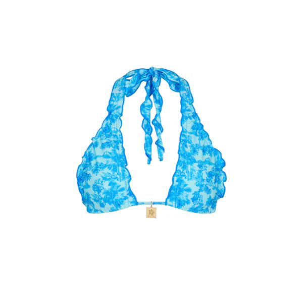 Lettuce Edge Halter Bikini Top - Ocean Paradise | Kulani Kinis US