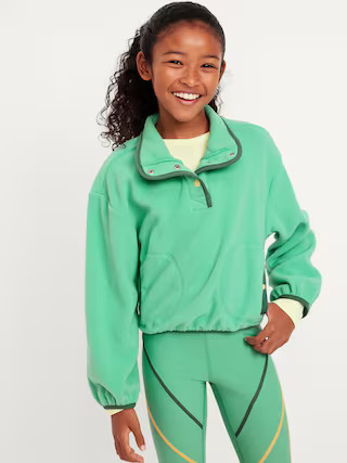 Loose Mock-Neck Performance Microfleece Top for Girls | Old Navy (US)