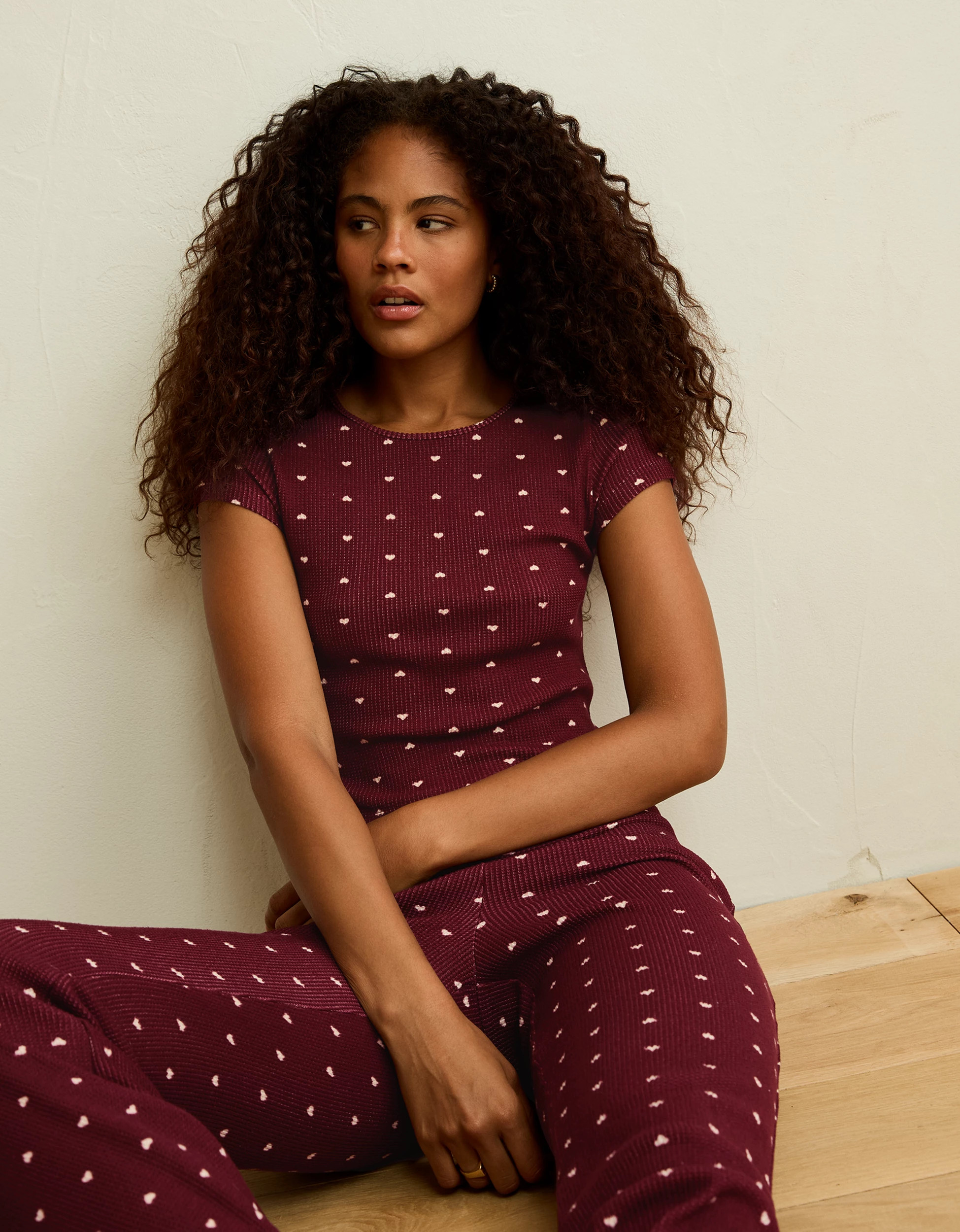 AE Luxe Plush Waffle Baby Tee | American Eagle Outfitters (US & CA)