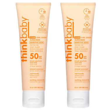 thinkbaby SPF 50 Clear Zinc Sunscreen for Sensitive Skin Bundle | Well.ca