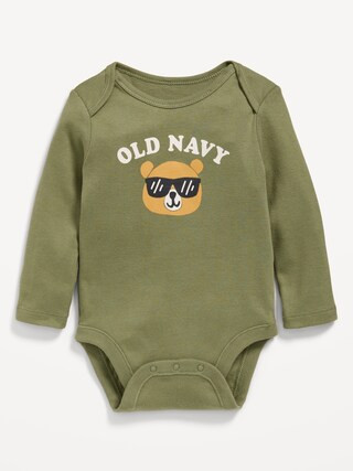 Long-Sleeve Logo-Graphic Bodysuit for Baby | Old Navy (US)