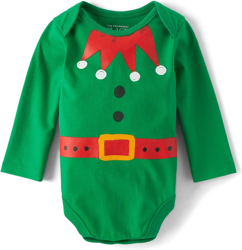 The Children's Place Baby Boys' Long Sleeve Christmas Graphic T-Shirt | Amazon (US)