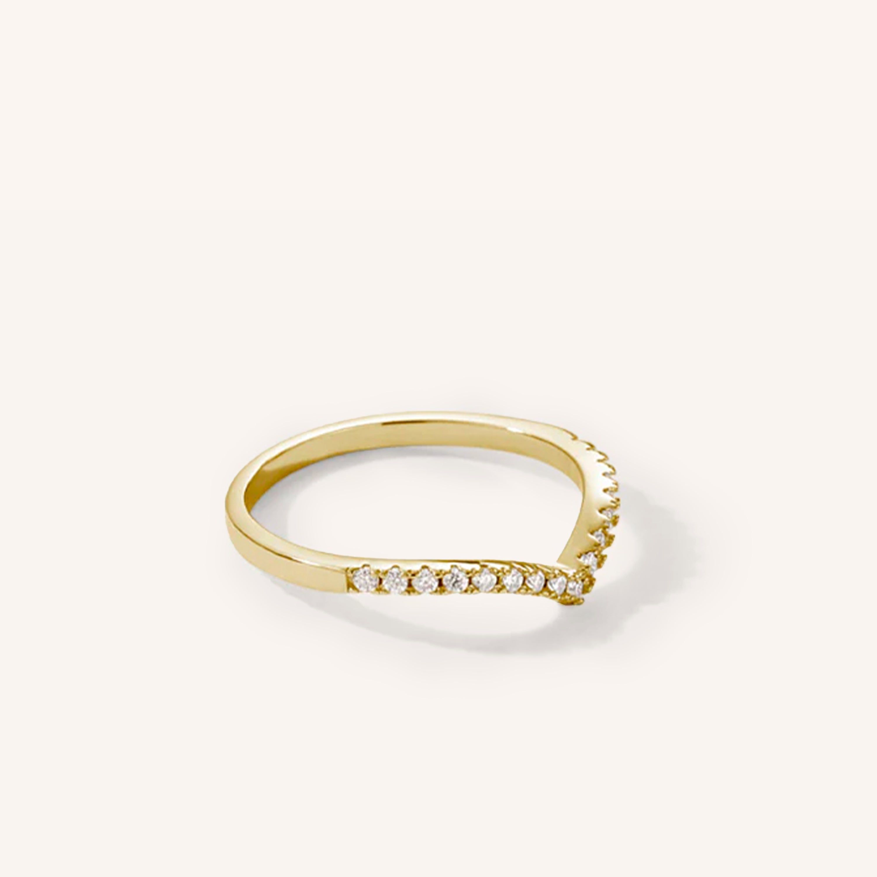 Diana Moissanite Wishbone Gold Vermeil Ring | Victoria Emerson