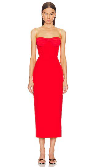 Martini Midi Dress in Fire Red Dress Party Dress #LTKU #LTKparties LTK | Revolve Clothing (Global)