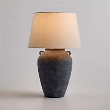 Pompeii Slate Small Ceramic Table Lamp | Crate & Barrel | Crate & Barrel