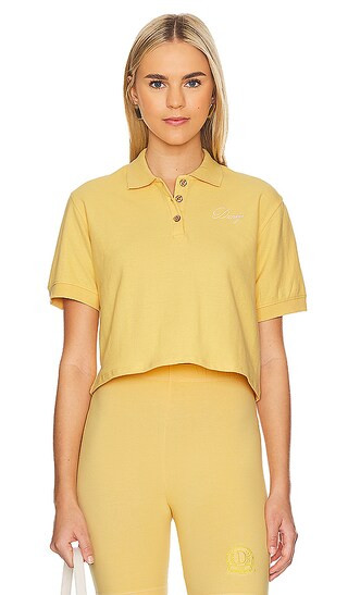 Cropped Polo Top in Yellow | Revolve Clothing (Global)