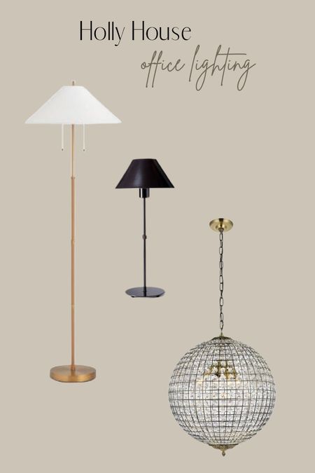 Lighting used in the office. One floor lamp, one chandelier and one table lamp. It’s a tiny room but I love options when it comes to lighting.

#LTKhome
