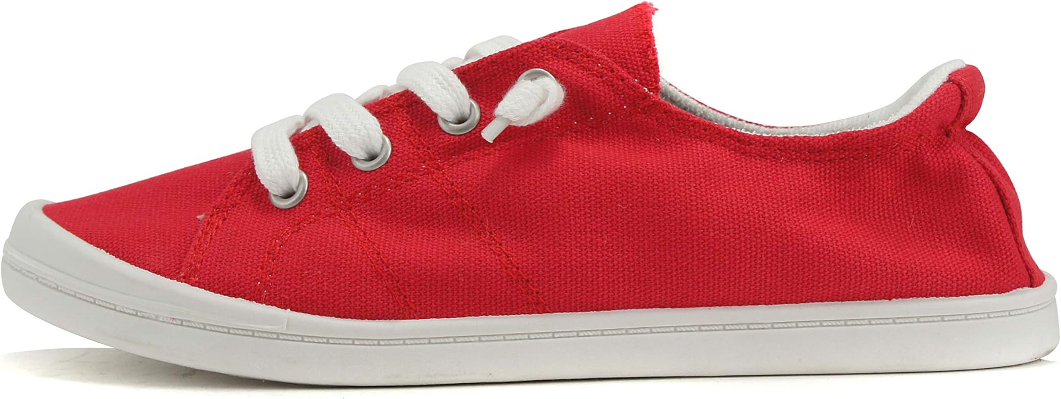 Soda Flat Women Shoes Linen Canvas Slip On Sneakers Lace Up Style Loafers Zig-S | Amazon (US)