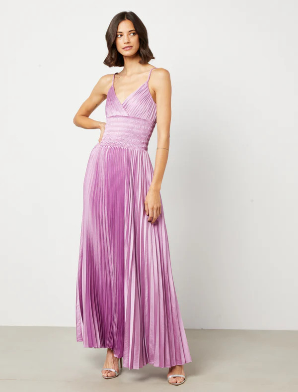 Carmella Pleated Gown | BCBG Max Azria 