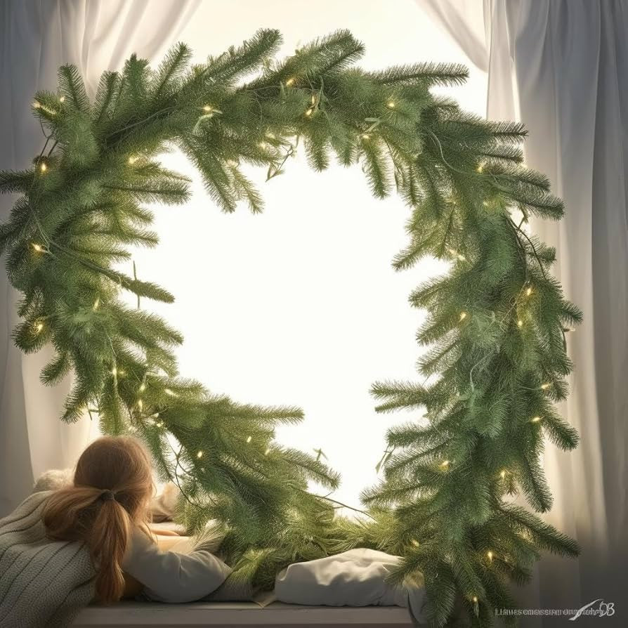 Christmas Garland Green Pine Artificial Pine Garland Christmas Collection 79 inch Long for Christ... | Amazon (US)