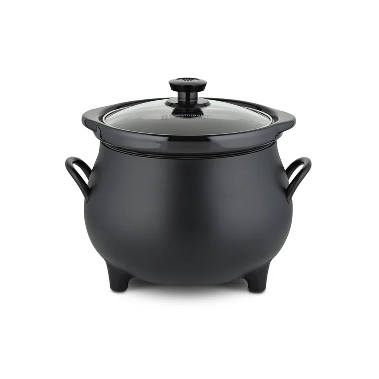 Toastmaster 4QT Black Cauldron Slow Cooker with Removable Crock and Glass Lid | Walmart (US)
