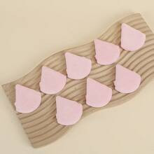 8pcs Pink Triangle Loose Powder Puff Crystal Velvet Fan Makeup Puff Sponge Honey Puff Double-Sided S | SHEIN