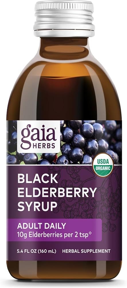 Gaia Herbs Black Elderberry (Sambucus Nigra) Syrup Adult Daily - Immune Support Supplement - with... | Amazon (US)