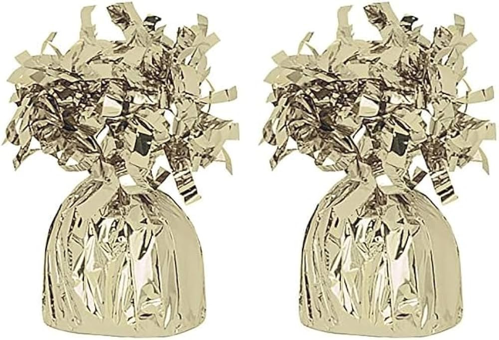Unique Industries Foil Balloon Weight, Gold (Pack of 2), 4.5 x 2.25 Inches - Ideal for Birthdays,... | Amazon (US)