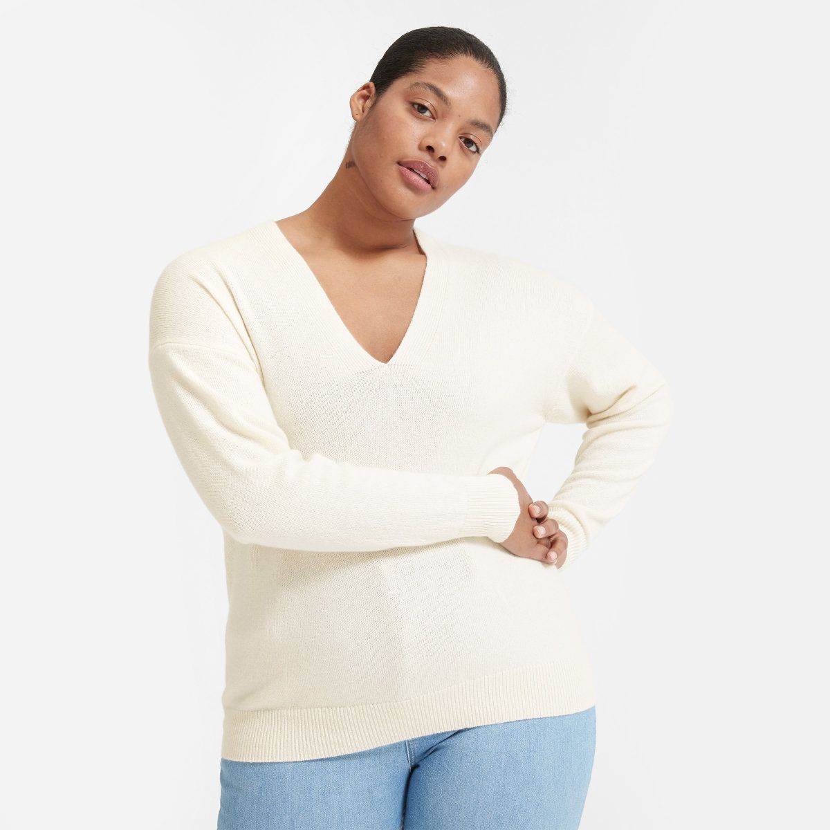 The Cashmere Oversized V-Neck | Everlane