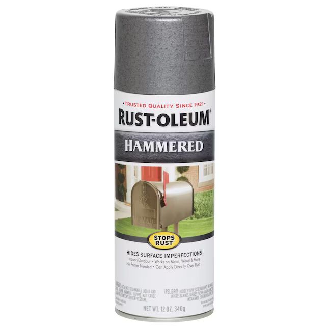 Rust-Oleum Stops Rust Gloss Gray Hammered Spray Paint (NET WT. 12-oz) | Lowe's