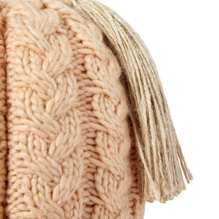 Harvest Knit Pumpkin Tabletop Decoration, Tan, 8 inch x 10 inch, Adult, by Way to Celebrate | Walmart (US)