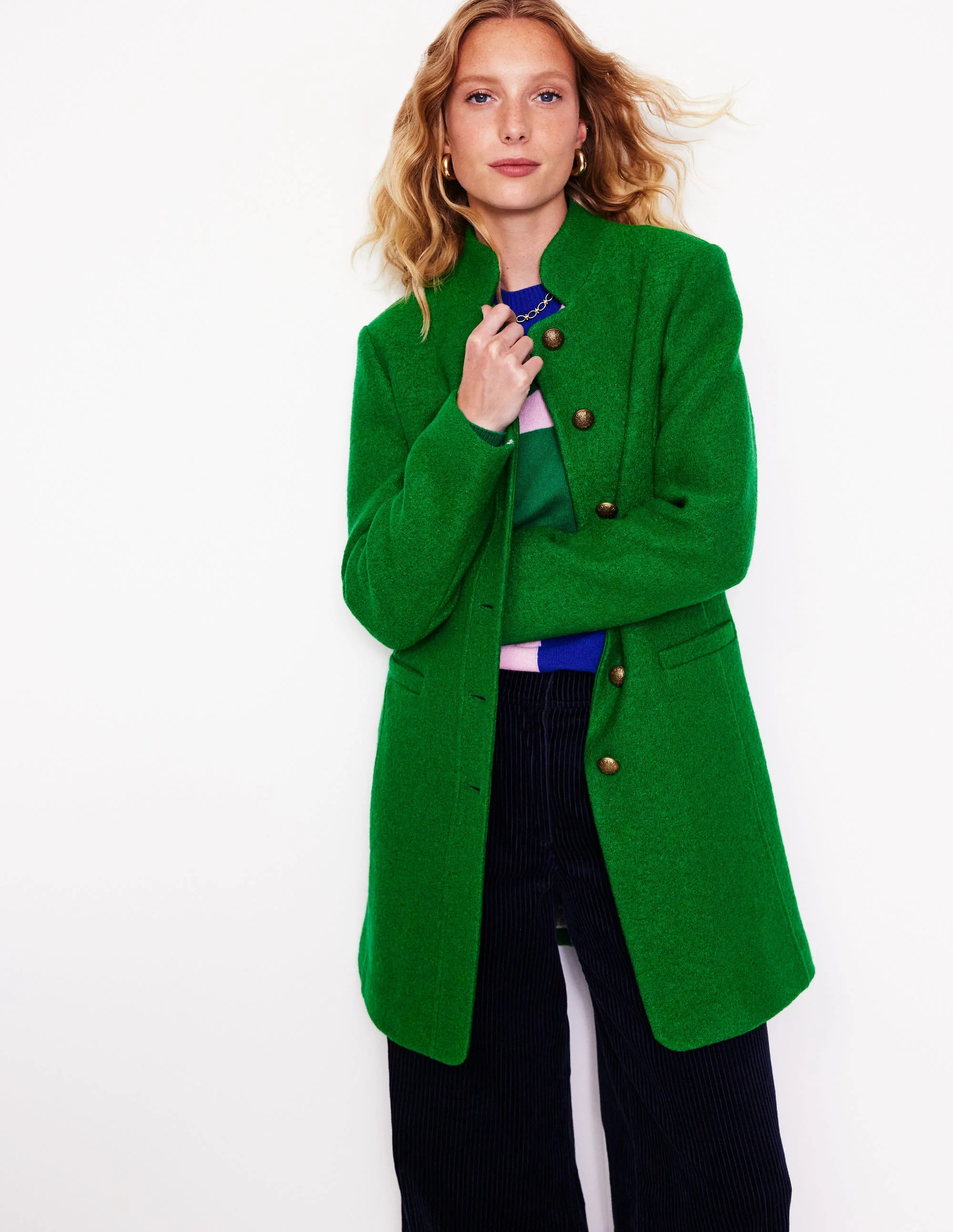 Hamilton Textured Coat-Highland Green | Boden (US)