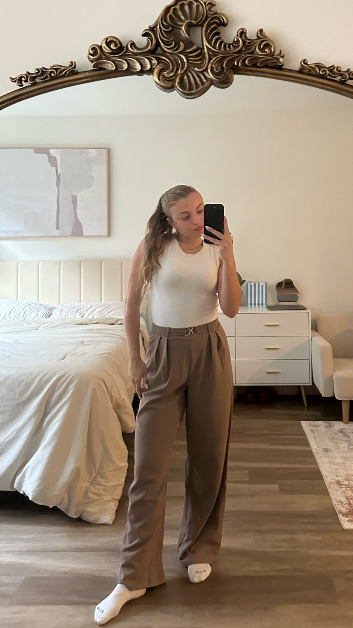 work outfit, summer work outfit, corporate fashion, fashion, brown pants outfit, white bodysuit outfit, style tips, easy outfit, trousers outfit, abercrombie bodysuit, h&m pants, abercrombie outfit 

#LTKStyleTip #LTKSeasonal #LTKFindsUnder50