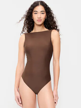 High-Neck One-Piece Swimsuit | Old Navy (US)