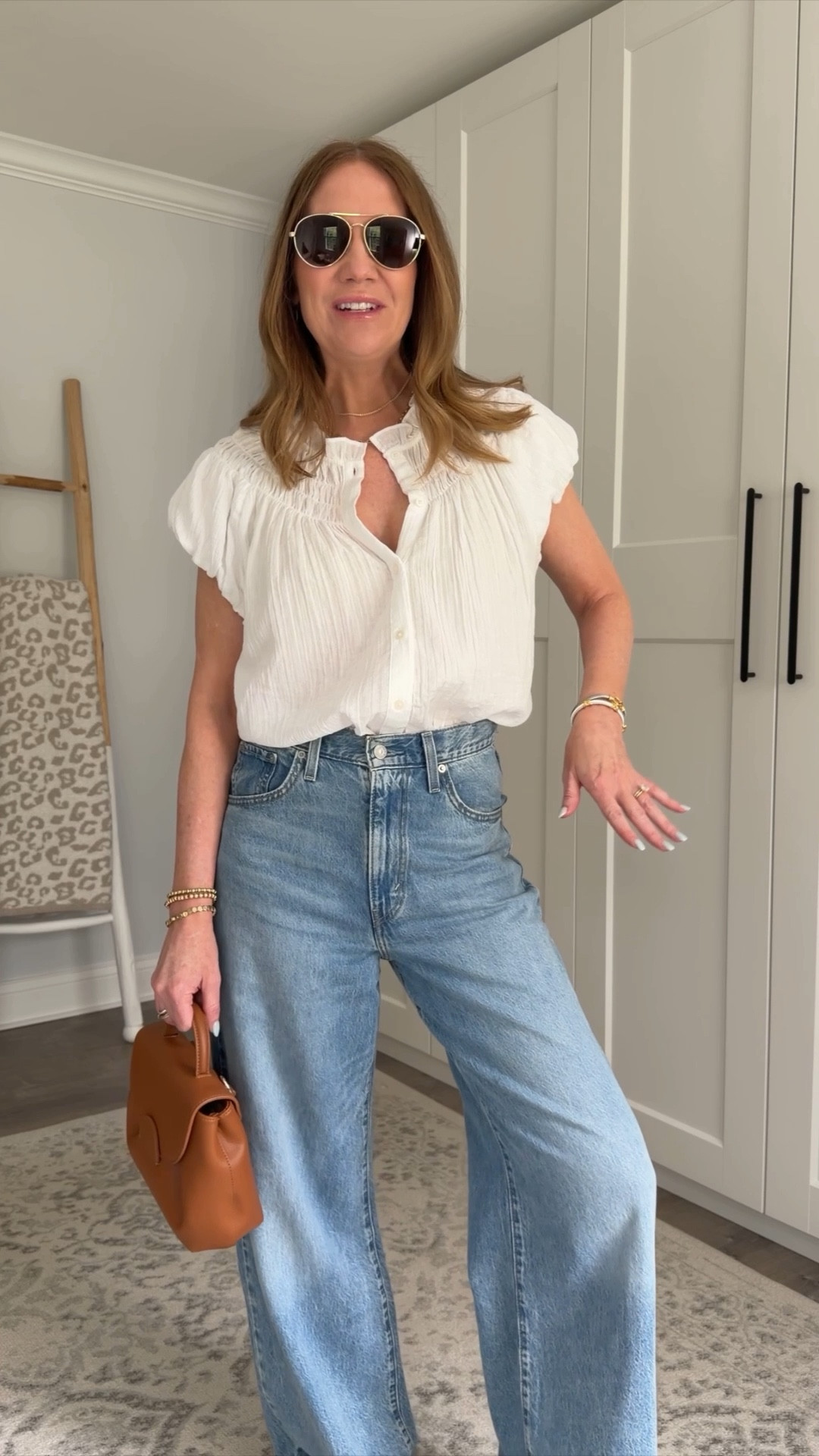The perfect white summer top and ultra soft and flattering high rise jeans 

#LTKootd #LTKOver40 #LTKSeasonal