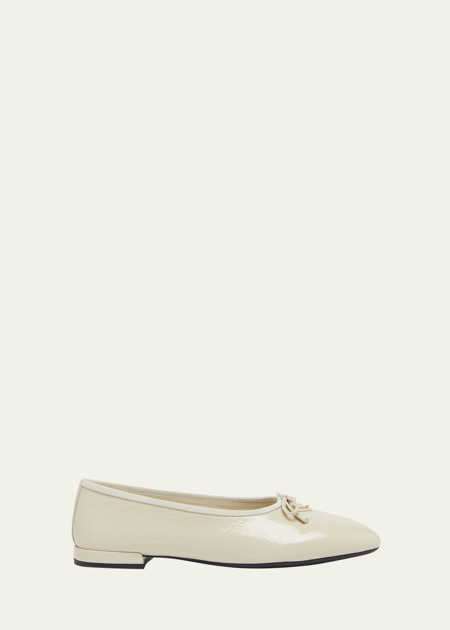 Prada Leather Bow Ballerina Flats | Bergdorf Goodman