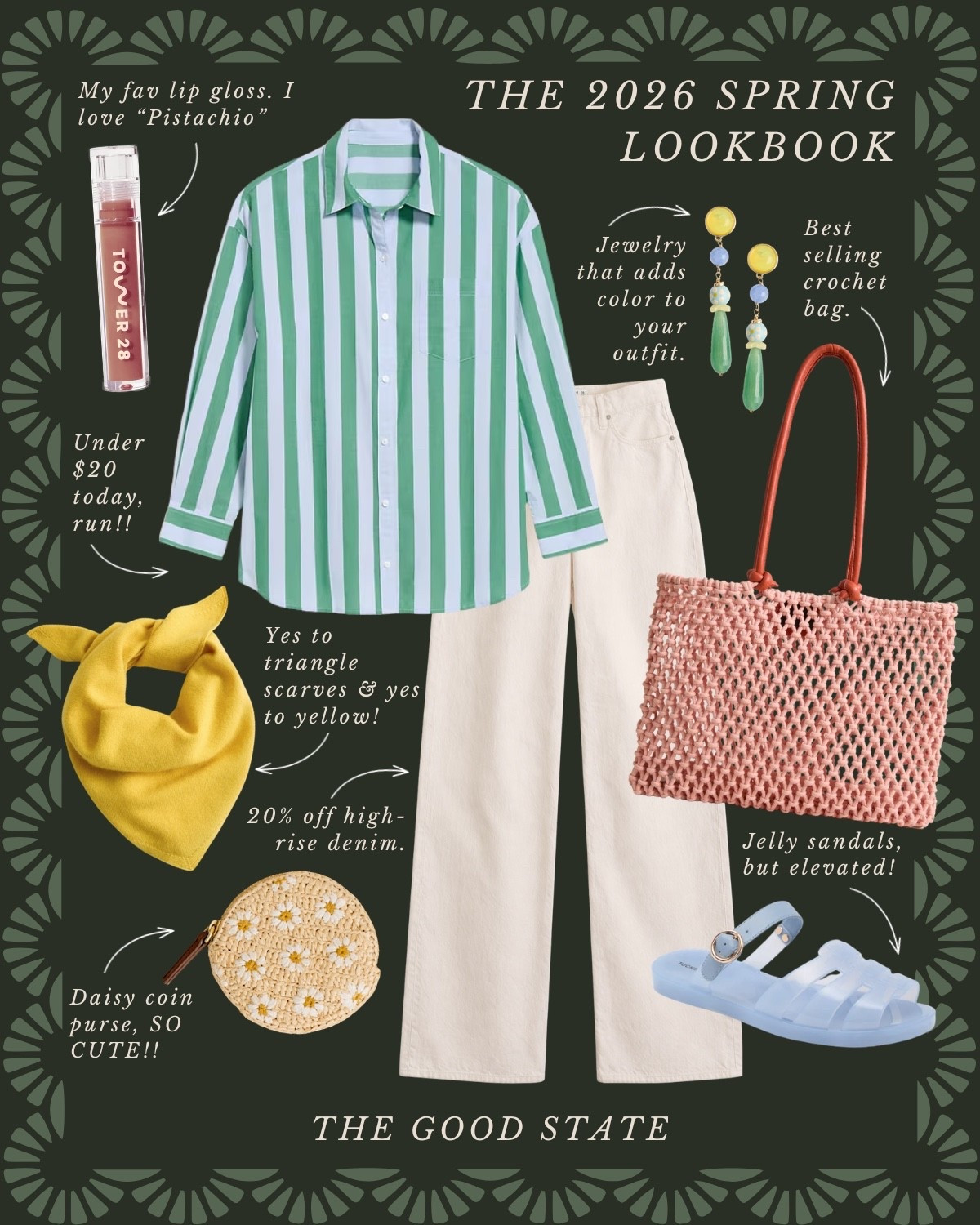 This Spring we are saying YES to happy colors!! We are saying yes to more prints and patterns. Yes to having fun getting dressed! This Lookbook is for the Spring girlies that are saying yes with me! The ones longing for the warmth of sunshine on their skin and a cool breeze blowing through their hair. Shorts and a sweatshirt weather. A flowy dress and a light cardigan. This is for the ladies counting down the days until the farmers market opens back up. The ones who love early mornings at the market—flaky croissant in one hand and a rosemary latte in the other. This is for the ones who can’t resist a bouquet of fresh flowers and are trying to figure out how to grow their own cut flower garden at home (🙋🏼‍♀️). For the ones who spend the golden evenings having a picnic with friends. For the people (like me) who always have a picnic blanket in their car. This is for the girlies love allllll things gingham, their trusty ball cap, pops of color and who firmly believe you can’t have too many neck scarves or bandanas. For the ones who love feminine details like lace trim, dainty florals and ruffles. This Spring may we slow down, breathe deep, embrace the life all around and romanticize the seemingly ordinary moments🌼

#LTKActive #LTKootd #LTKSaleAlert