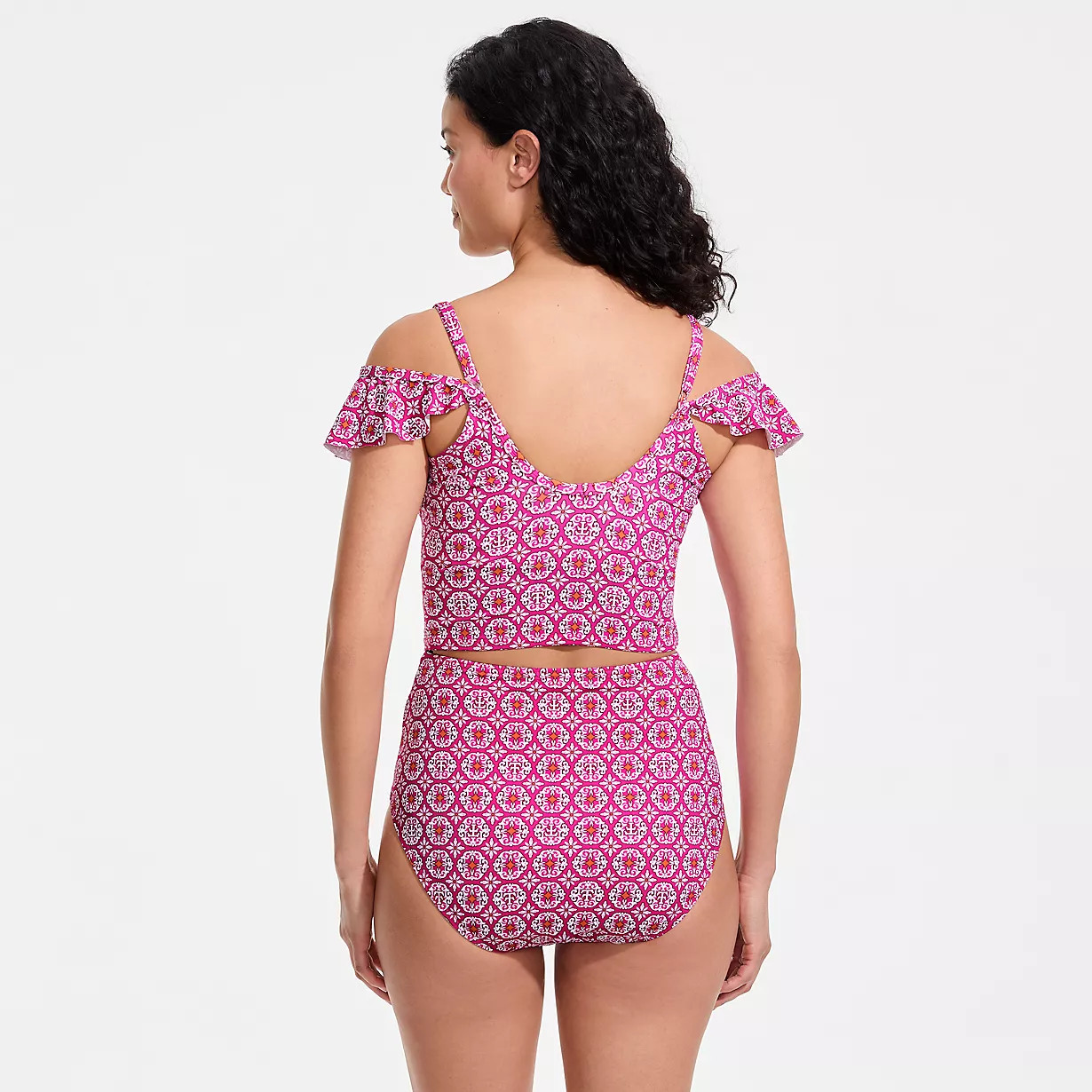 Women's LE x T and T The Tegan Ruffle Midkini Set | Lands' End (US)
