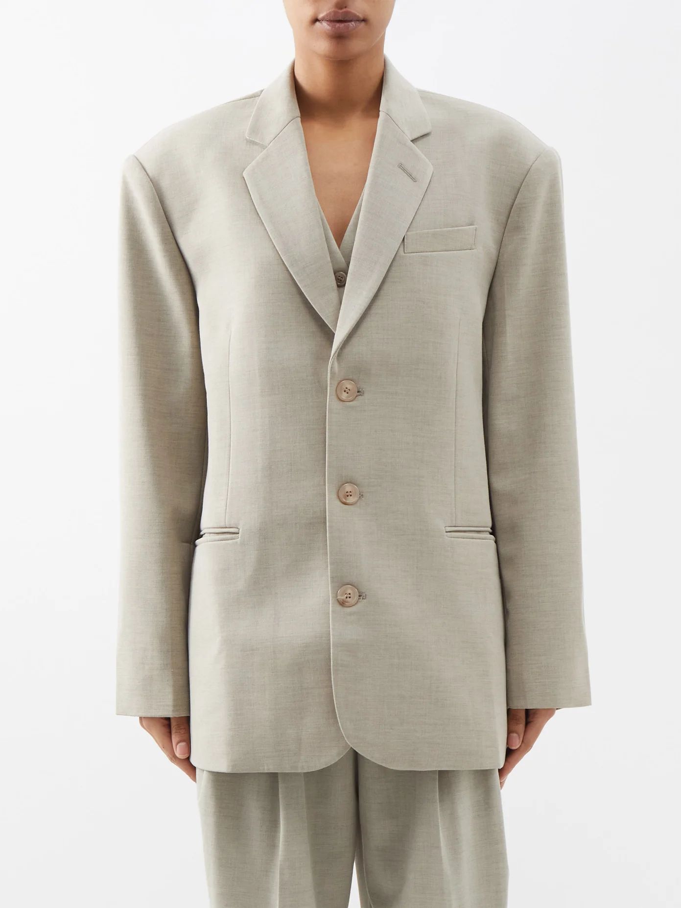 Gelso oversized Tencel-blend blazer | The Frankie Shop | MATCHESFASHION UK | Matches (UK)