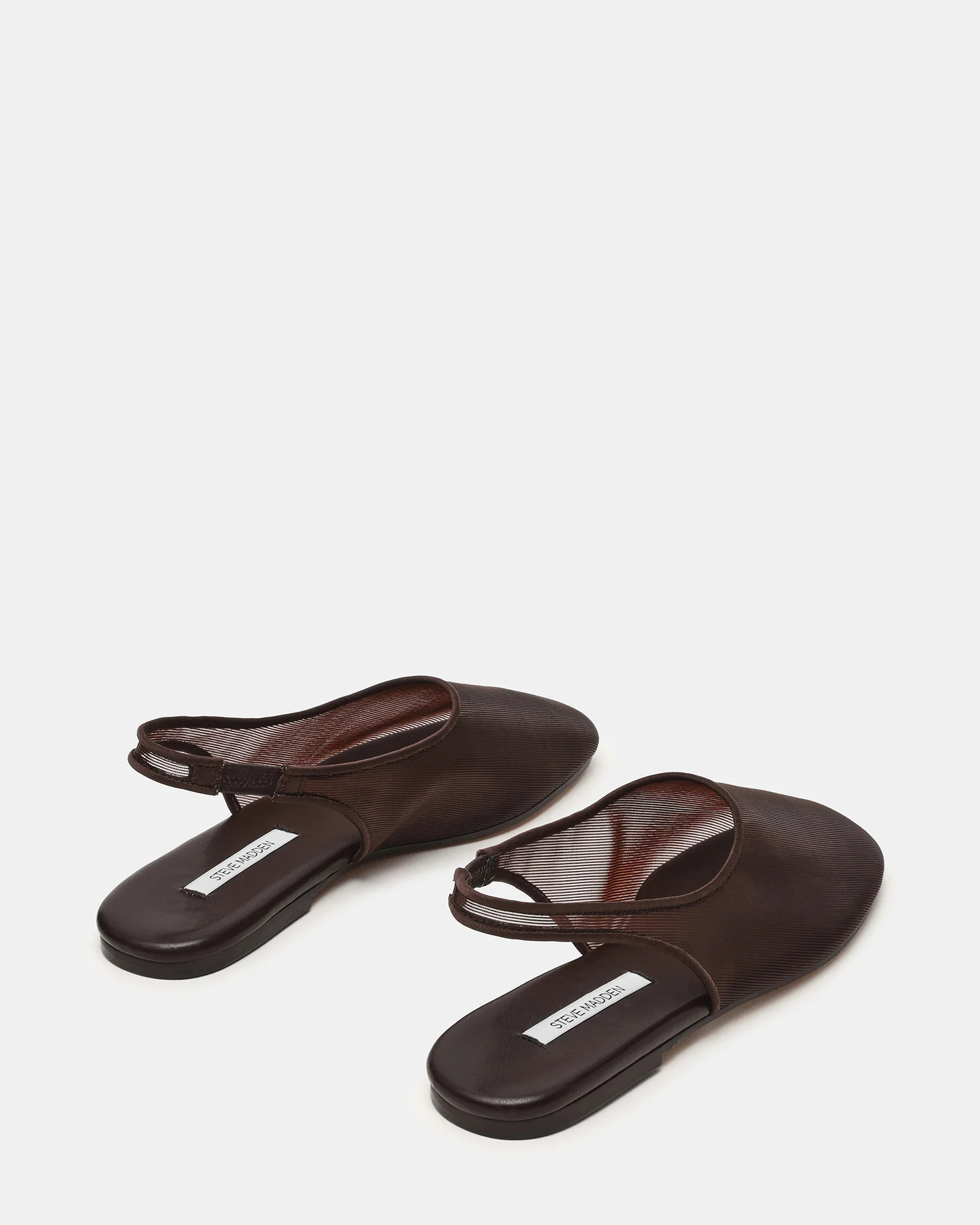 PRIVY Brown Mesh Slingback Women's Flat | Steve Madden (US)