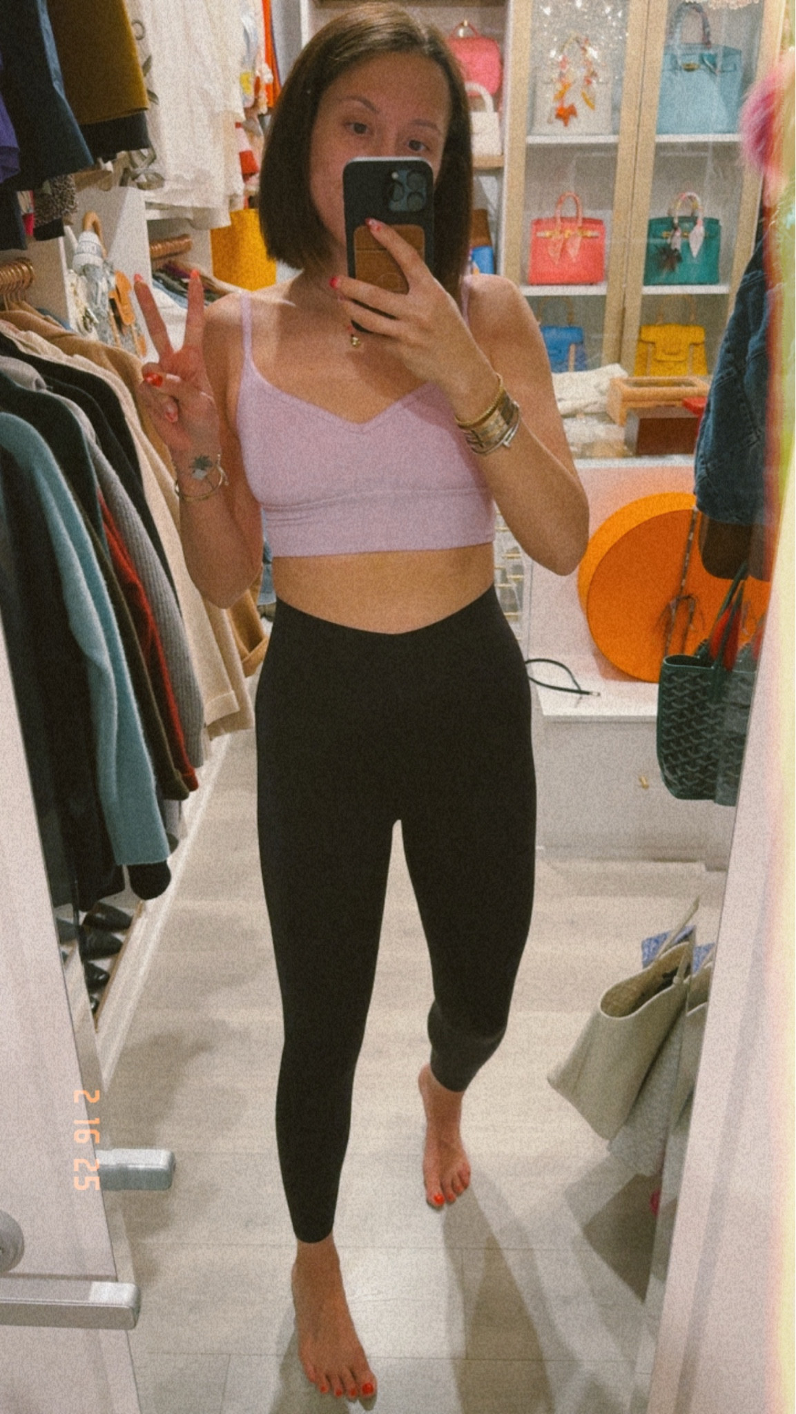 Lulu’s new glow up tights - size up by one size from your normal align size … or 2 if you want them comfier 