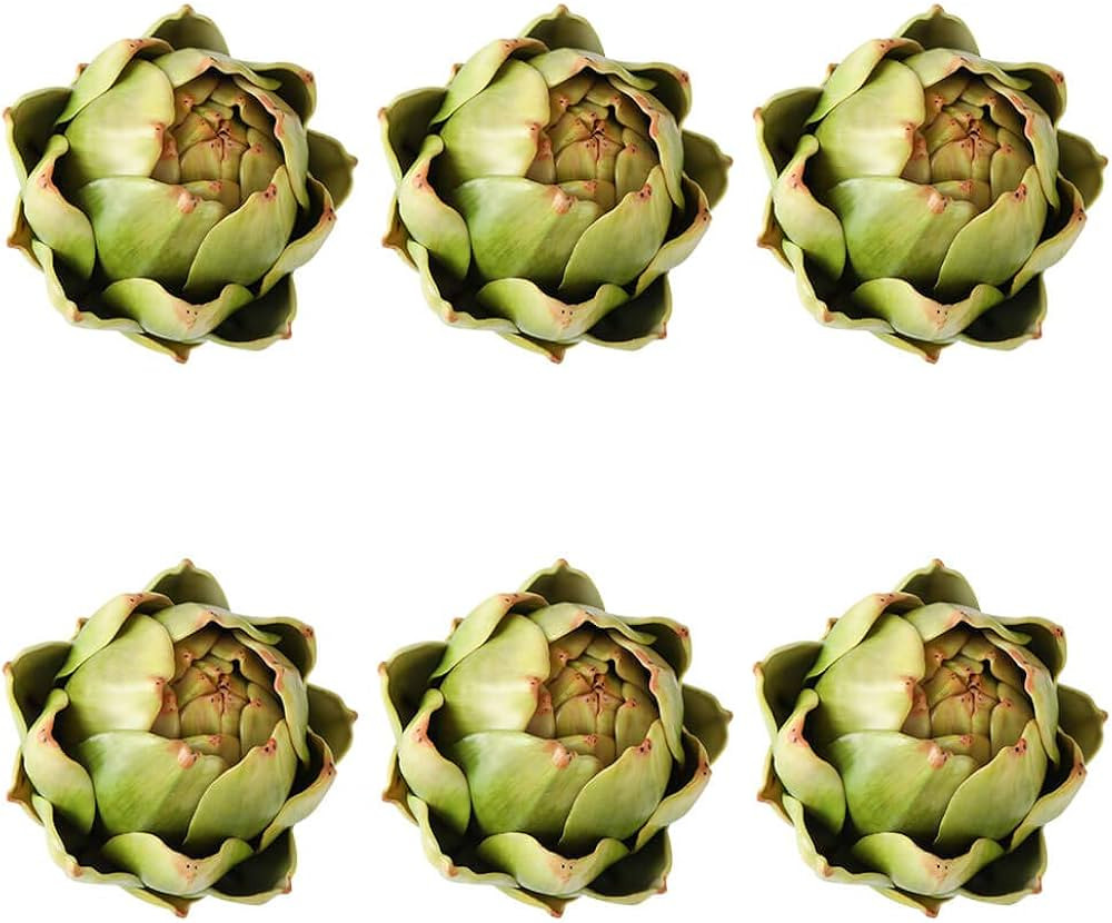 GiftYou 6-Pack Large Artificial Artichoke Fake Vegetables and Fruits for Kitchen Decorations (Gre... | Amazon (US)