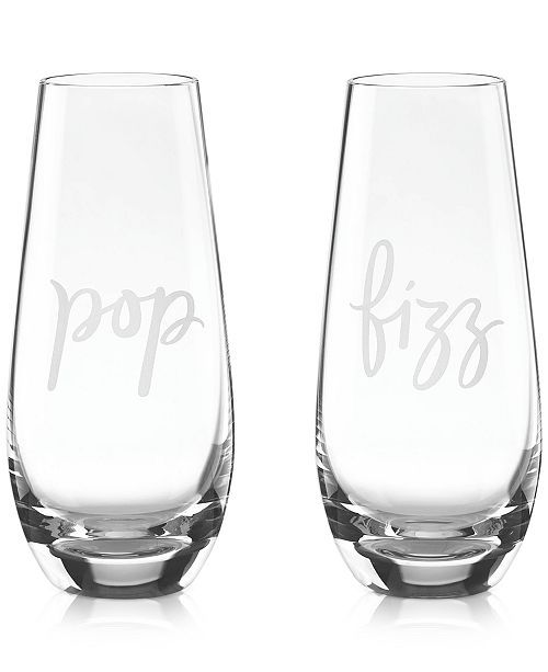Two of a Kind Pop & Fizz Set of 2 Stemless Champagne Glasses | Macys (US)