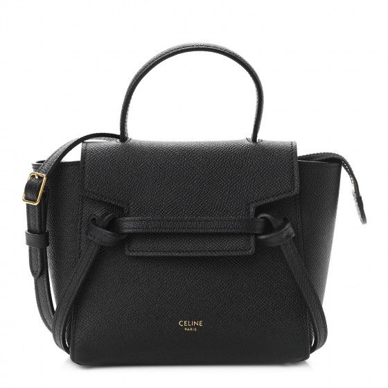 CELINE Grained Calfskin Pico Belt Bag Black | FASHIONPHILE | Fashionphile