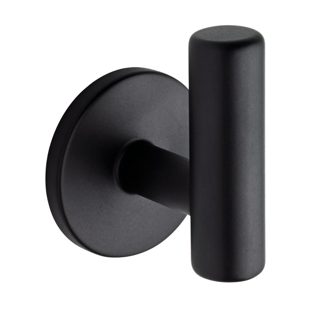 2-1/32 in. Matte Black Single Post Wall Hook | The Home Depot