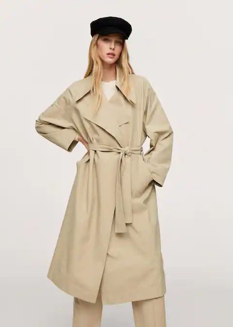 Long flowy trench | MANGO (US)