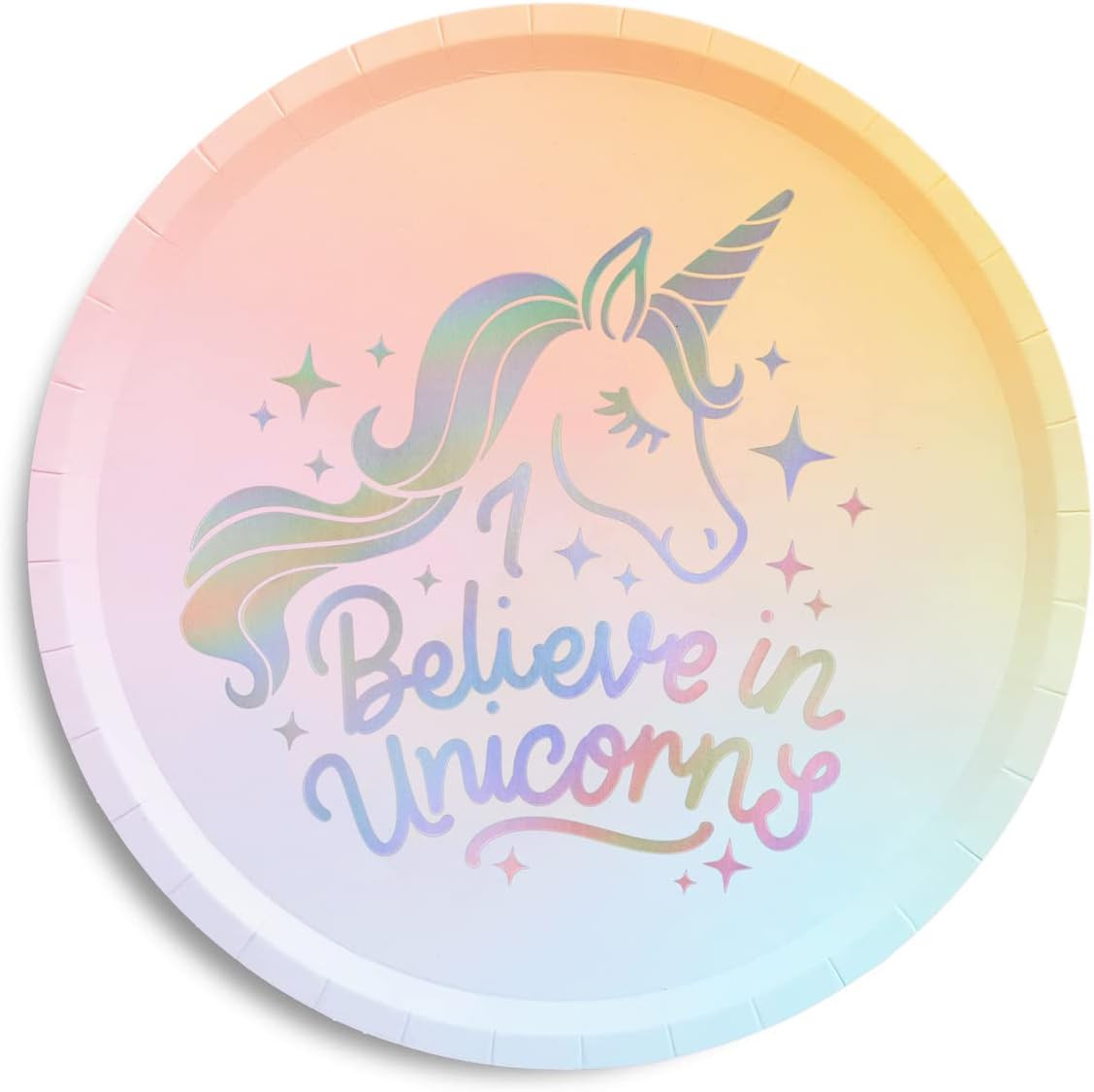 xo, Fetti Unicorn Paper Plates - 24 pk, 9" | Unicorn Birthday Party Supplies, Oh Happy Day Baby S... | Amazon (US)