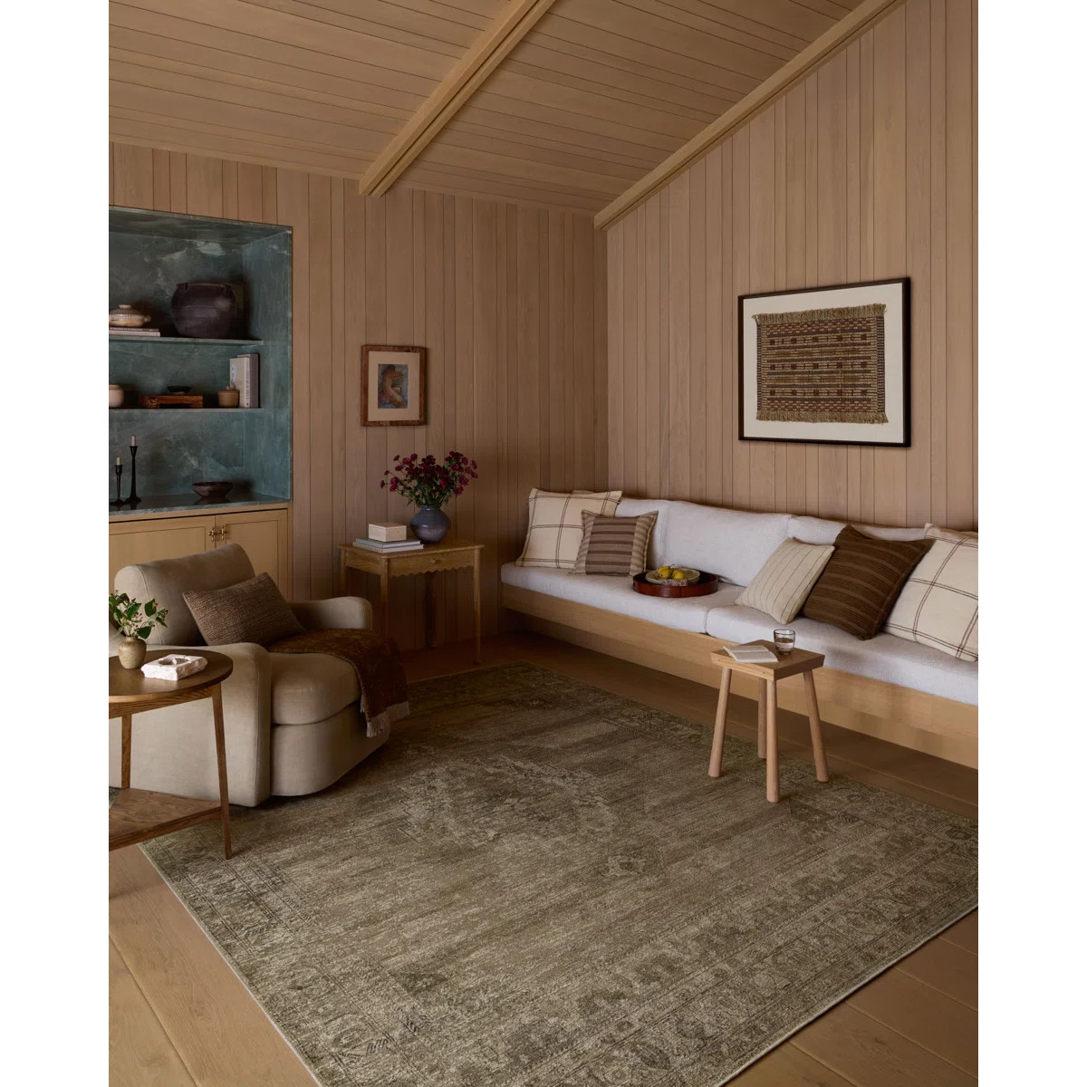 Amber Lewis x Loloi Cambria Sand / Olive Area Rug | Wayfair North America