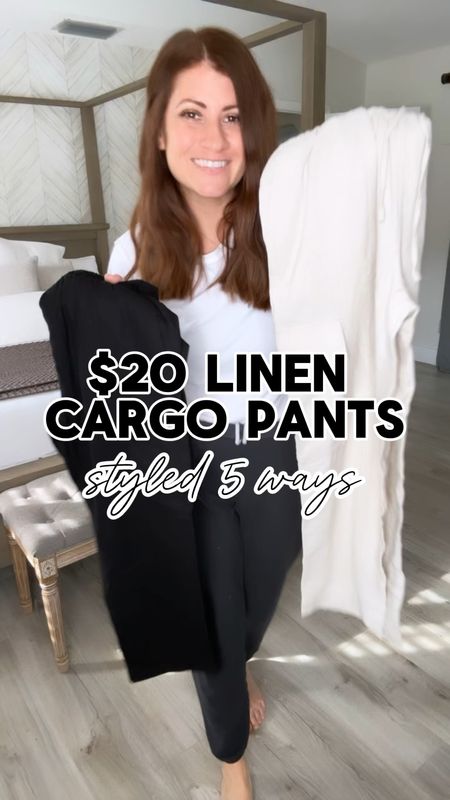 $20 linen cargo pants from Walmart! You’re going to want these 🤌🏼 Lets style them 5 ways! 

Follow me for more affordable fashion, try ons and outfit ideas! 

Wearing an XS in the pants! 

#LTKSeasonal #LTKfindsunder50 #LTKstyletip