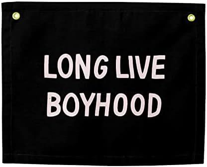 Long Live Boyhood Banner Natural - Wall Flag | Wall Art for Nursery | Modern Kids Room Decor | Ki... | Amazon (US)