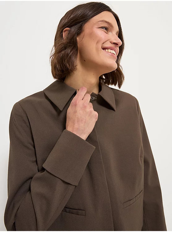 Brown Cuffed Sleeve Cropped Blazer | George
