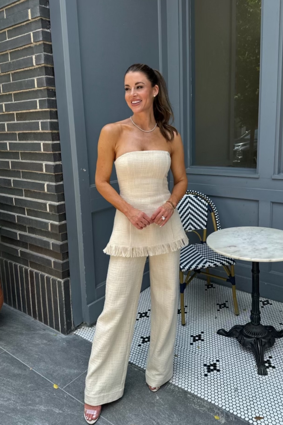 The most gorgeous set for wedding festivities last weekend 

Summer outfit 
Matching set 
Wedding weekend 
Summer blouse 
Tweed pants 
Tweed blouse 

#LTKWedding #LTKSeasonal #LTKStyleTip