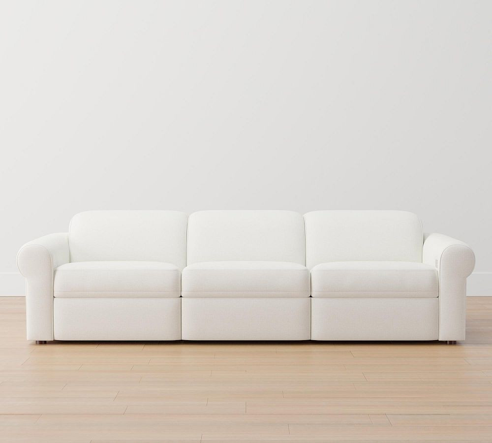 Ultra Lounge Roll Arm Upholstered Reclining Sofa | Pottery Barn (US)