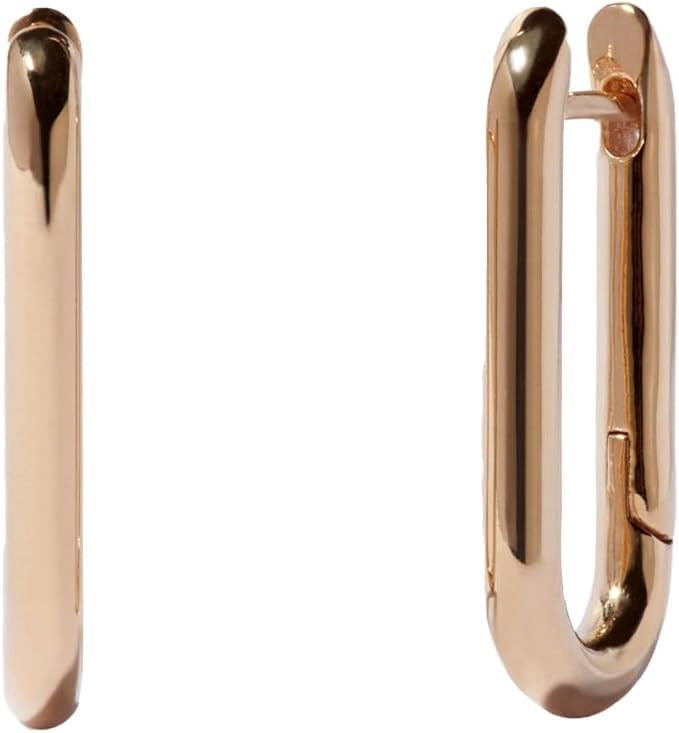 Amazon.com: Knuckle 14ct Yellow Gold Hoop Earrings : Luxury Stores | Amazon (US)