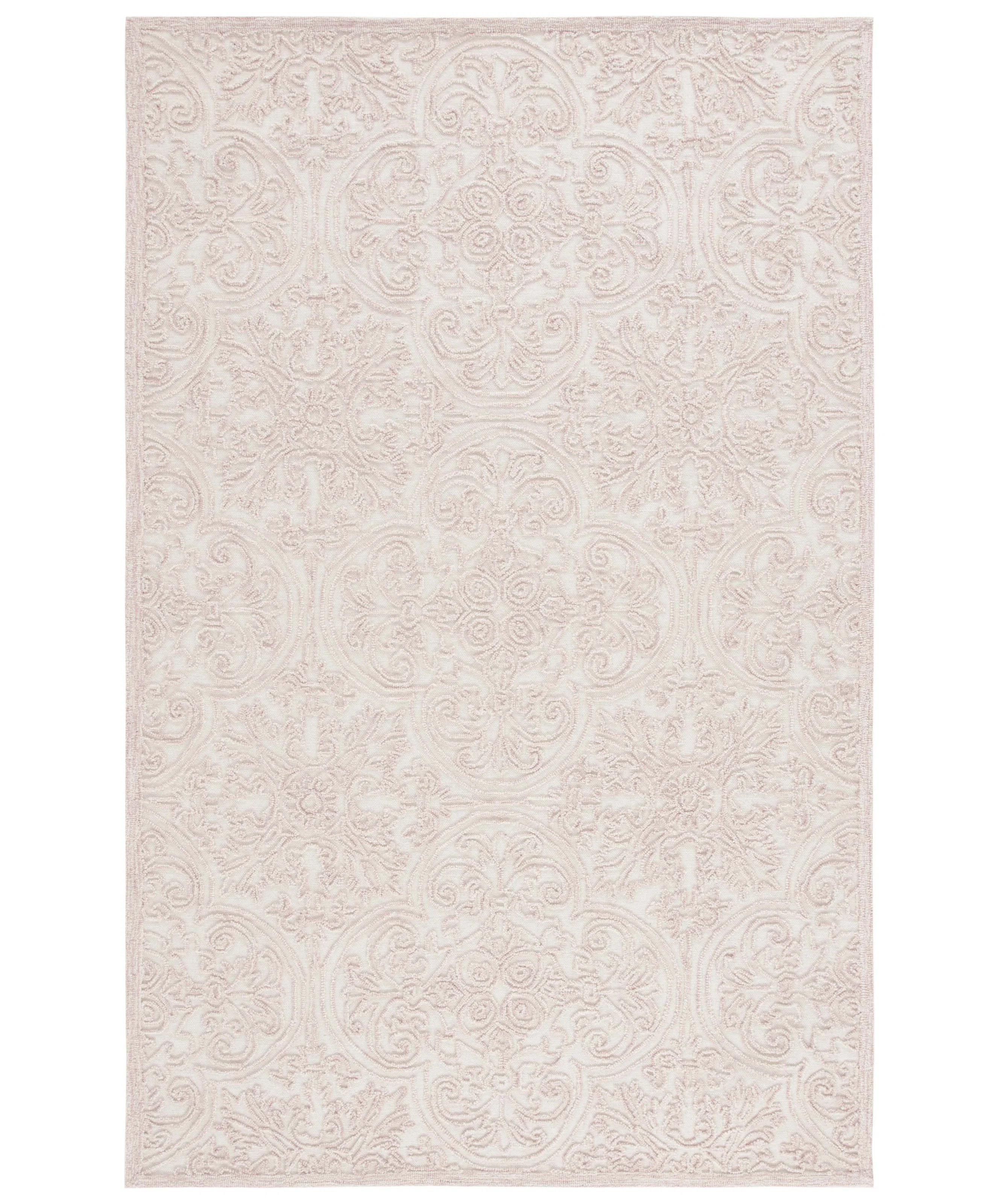 Abdihafid Trace 101 Area Rug In Ivory / Pink | Wayfair North America