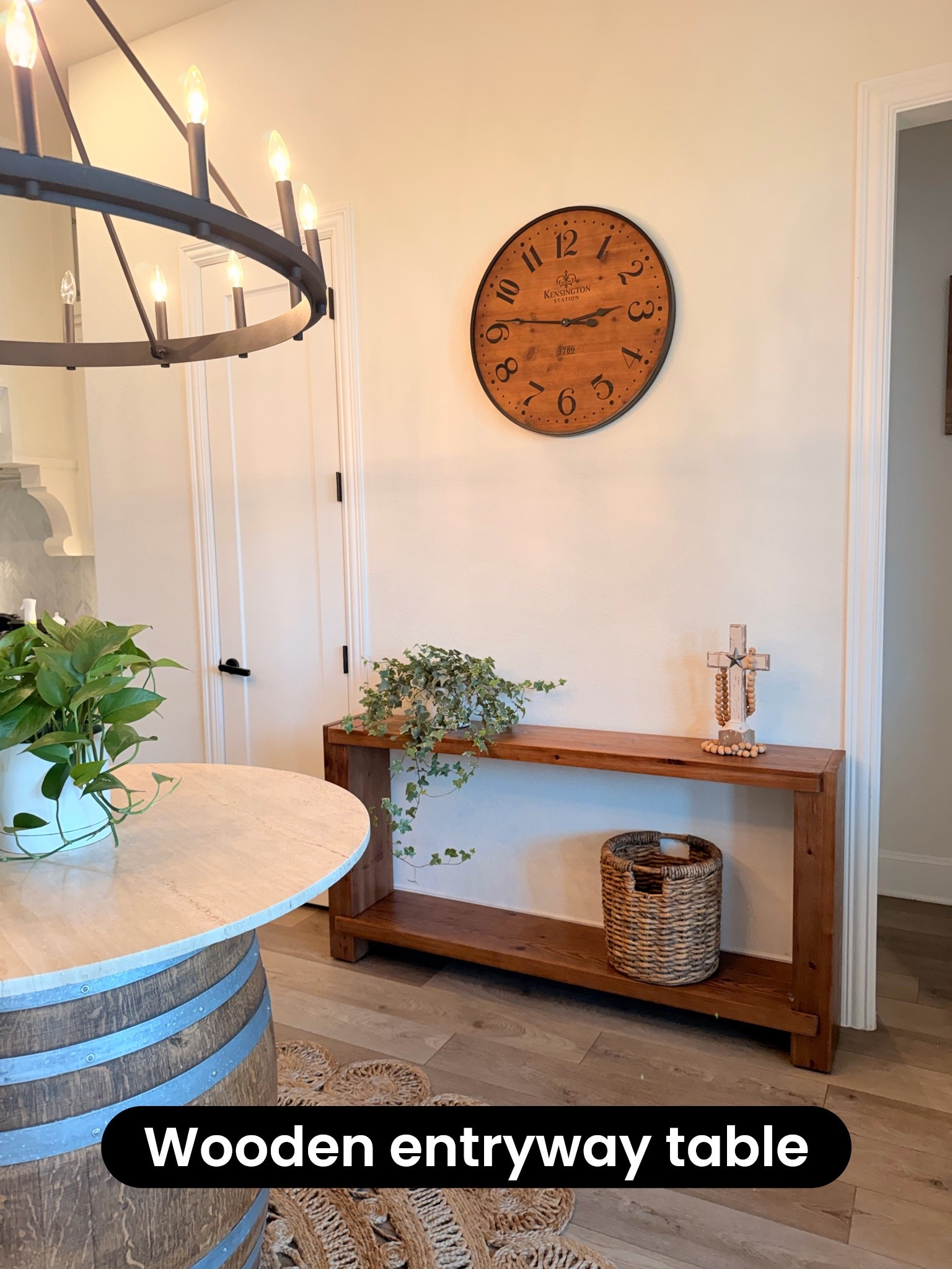 100% wood 🪵 entryway table #homedecor #budgetfriendly

#LTKHome #LTKmomlife